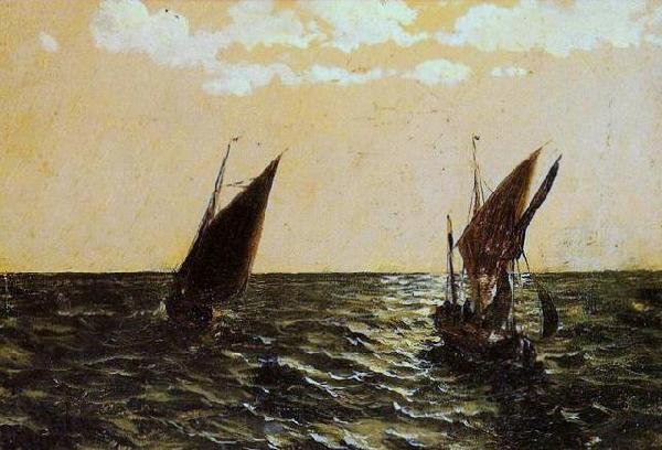 Eduardo de Martino Seascape Norge oil painting art
